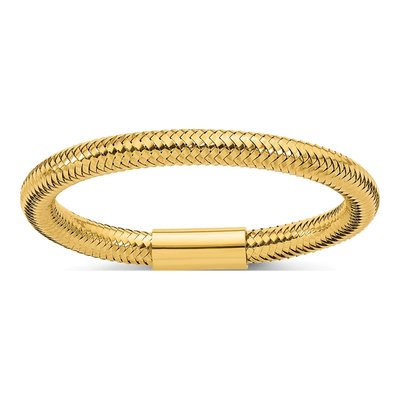 14K Yellow Gold Mesh Stretch Ring