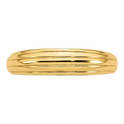 14K Yellow Gold Grooved Ring – view 5