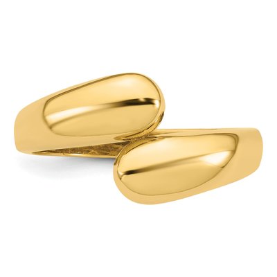 14K Yellow Gold Bypass Ring – view 5