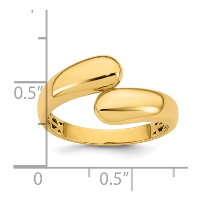 14K Yellow Gold Bypass Ring – view 6