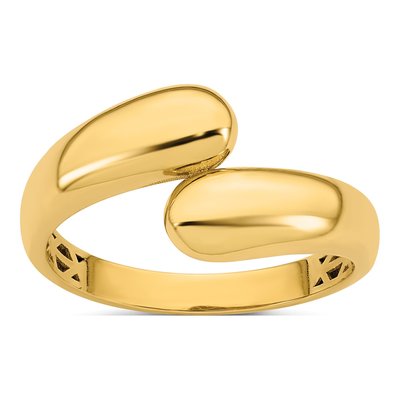 14K Yellow Gold Bypass Ring