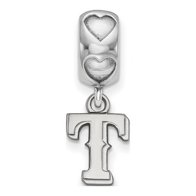 Texas Rangers Sterling Silver Heart Bead – view 3