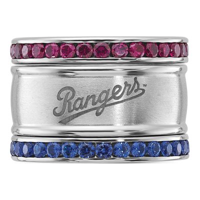 Texas Rangers Crystal Stacked Ring Set – view 4
