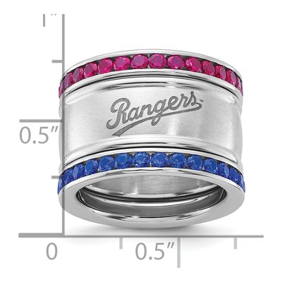 Texas Rangers Crystal Stacked Ring Set – view 5