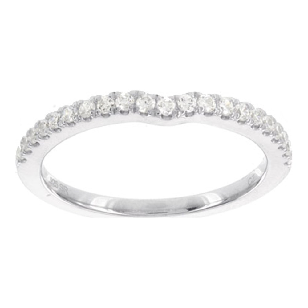 14K White Gold 1/4 ct tw Diamond Wedding Band
