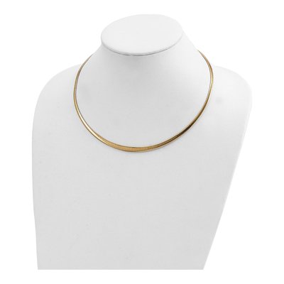 14K Yellow Gold Reversible Omega Necklace – view 3