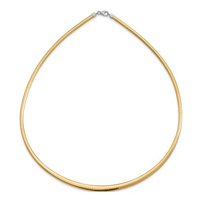 14K Yellow Gold Reversible Omega Necklace – view 4