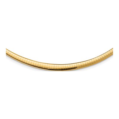 14K Yellow Gold Reversible Omega Necklace