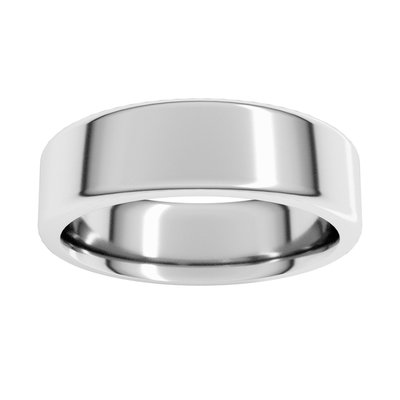 Continuum Sterling Silver 6mm Round-Edge Flat Comfort-Fit Wedding Band – view 3