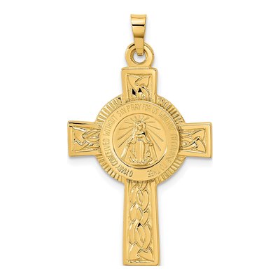 14K Yellow Gold Cross Pendant