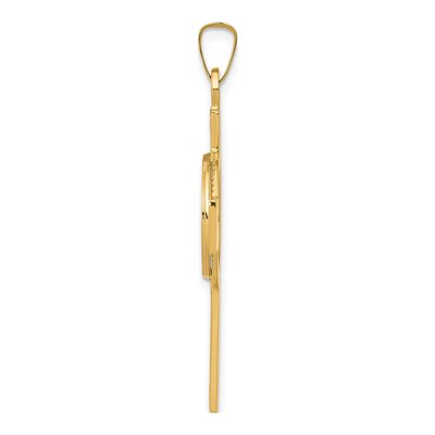 14K Yellow Gold St. Anthony Cross Medal Pendant – view 3