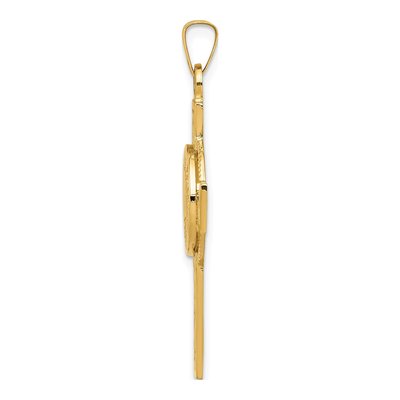 14K Yellow Gold St Christopher Cross Pendant – view 3