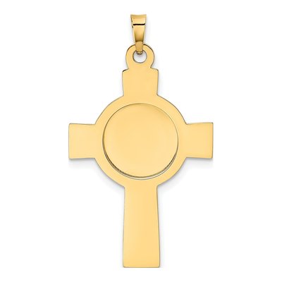 14K Yellow Gold St Christopher Cross Pendant – view 4