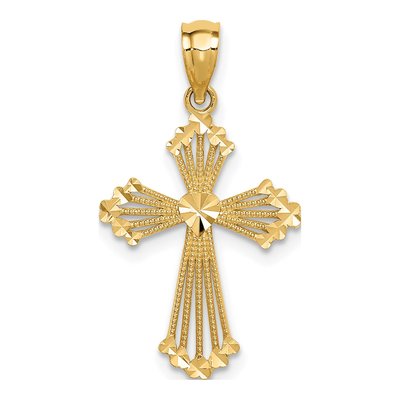14K Yellow Gold Cross Pendant