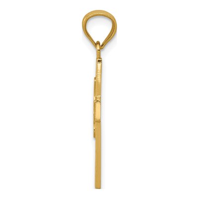 14K Yellow Gold Dove Cross Pendant – view 3