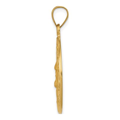 14K Yellow Gold Head of Christ Medal Pendant – view 3
