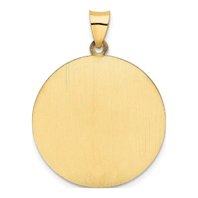 14K Yellow Gold Saint Christopher Medal Hollow Pendant – view 4