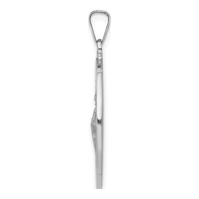 14K White Gold St Jude Thaddeus Medal Pendant – view 3