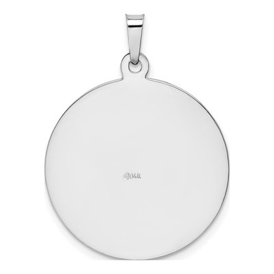 14K White Gold St Jude Thaddeus Medal Pendant – view 5