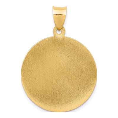 14K Yellow Gold Saint Michael Medal Hollow Pendant – view 5
