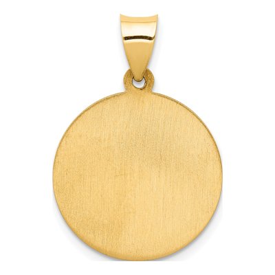 14K Yellow Gold Guardian Angel Medal Hollow Pendant – view 5