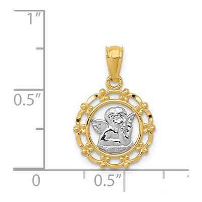 14K Yellow Gold Cherub Pendant – view 5