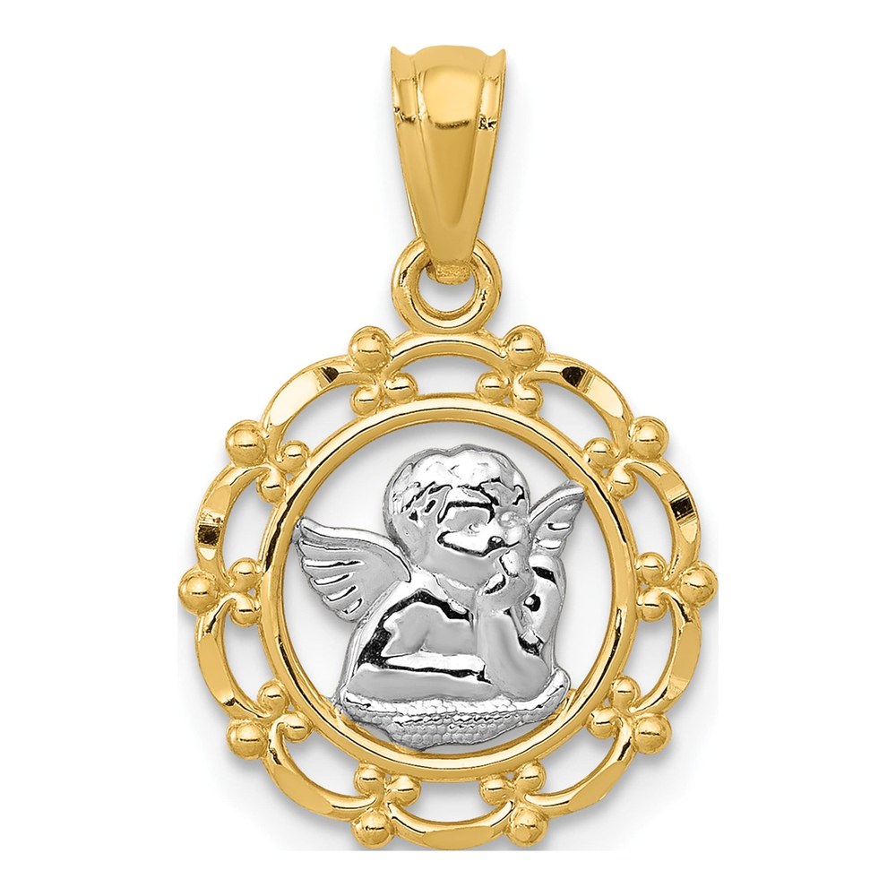 14K Yellow Gold Cherub Pendant