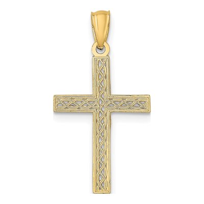 14K Yellow Gold Filigree Cross Pendant – view 4