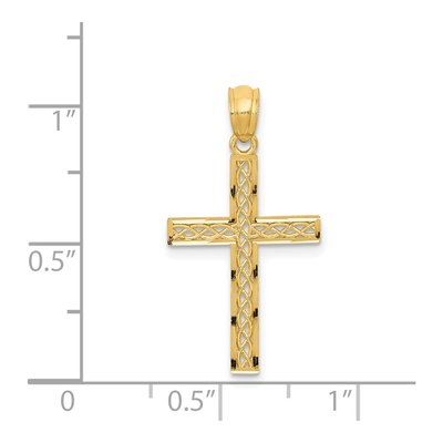 14K Yellow Gold Filigree Cross Pendant – view 5
