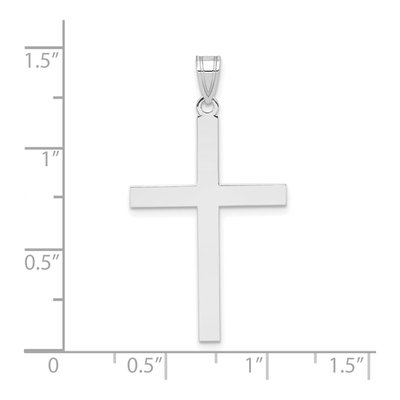 14K White Gold Cross Pendant – view 4