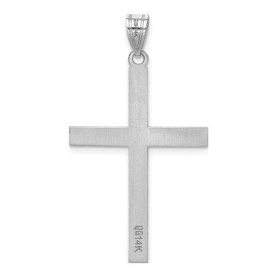 14K White Gold Cross Pendant – view 5