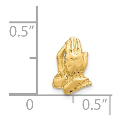 14K Yellow Gold Praying Hands Tie Tac – view 4