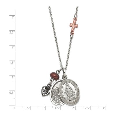 Two-Tone Moveable Mary Lord's Prayer 20in Necklace – view 2