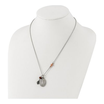 Two-Tone Moveable Mary Lord's Prayer 20in Necklace – view 3