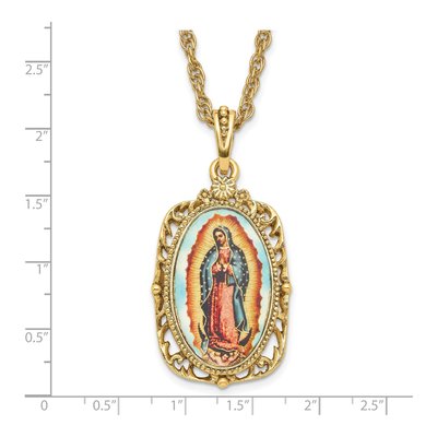Our Lady of Guadalupe Gold-Tone Necklace – view 3