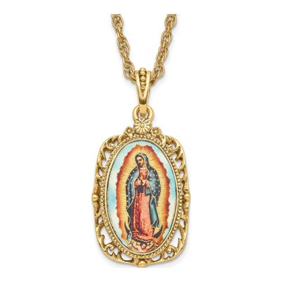 Our Lady of Guadalupe Gold-Tone Necklace