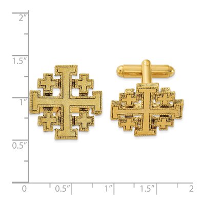 Men's Jerusalem Cross Cuff Links – view 2