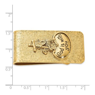 GOD IS WITH YOU Gold-Tone Money Clip – view 3