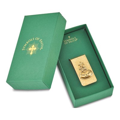 GOD IS WITH YOU Gold-Tone Money Clip – view 4