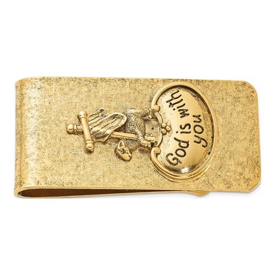 GOD IS WITH YOU Gold-Tone Money Clip