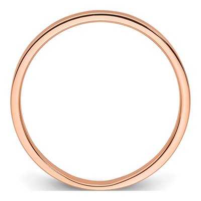 14K Rose Gold 2mm Flat Wedding Band – view 4