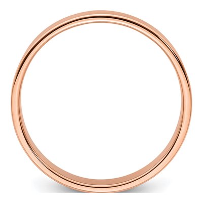 14K Rose Gold 5mm Flat Wedding Band – view 4