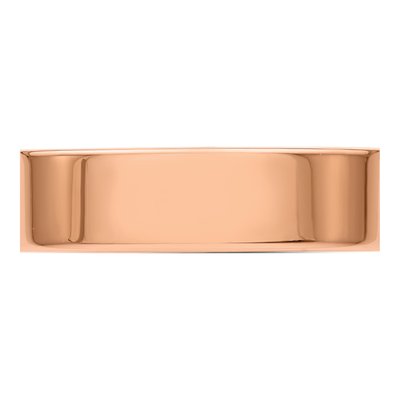 14K Rose Gold 5mm Flat Wedding Band – view 5