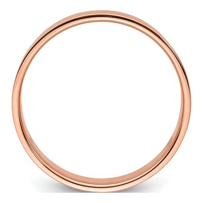 14K Rose Gold 6mm Flat Wedding Band – view 4