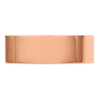 14K Rose Gold 6mm Flat Wedding Band – view 5