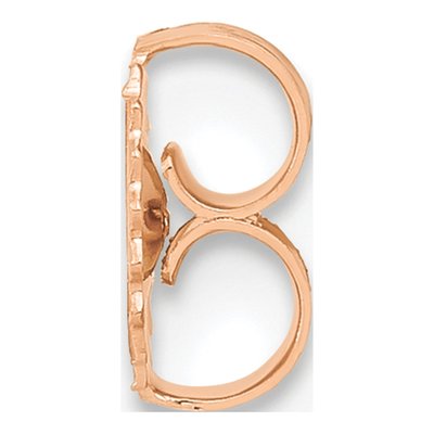 14K Rose Gold Friction Earring Nut Replacement – view 2