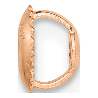 14K Rose Gold Threaded 2-Hole Ear Nut Finding – view 2