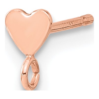 Rose-Tone Gold Filled Heart Earring Mounting, 6pk – view 3