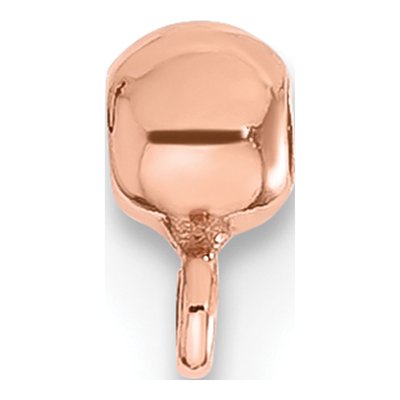 Rose-Tone Gold Filled Silicone Bead w/Ring, 6pk
