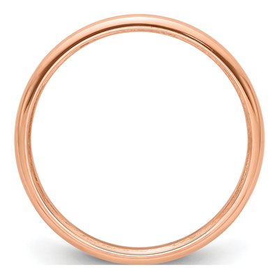 14K Rose Gold 2mm Half Round Wedding Band – view 4